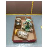 Easter Bunny Carousel Figurine & 2 Jars w/...