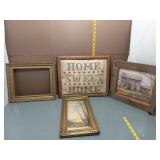 Framed Art & Needlework Lot - 4 Pieces