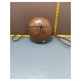Handcrafted Gourd Container w/ Leather Strap