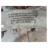Cast Concrete Memorial Garden Bench
