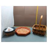 3-Pc Longaberger Halloween Basket Set