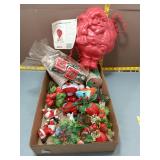 Christmas Decor & Jell-O Santa Mold