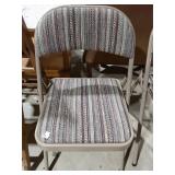 Padded Folding Chair - Tan Metal Frame