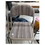 Padded Folding Chair - Tan Metal Frame