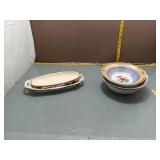 Ceramic Bowls & Oval Serving Dish Set