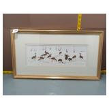 Framed Canada Geese Winter Scene Print