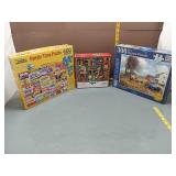 Lot of 3 Jigsaw Puzzles - 400, 750, 300 pc