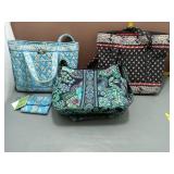 Vera Bradley 3-Bag Lot - Quilted Totes & Wallet