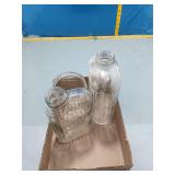 Vintage Clear Glass Jars/Bottles - Lot of 6