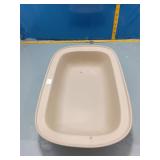 Beige Rectangular Plastic Basin/Tub
