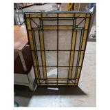 Vintage Stained Glass Window Panel