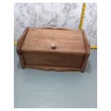 Vintage Wood Bread Box w/ Lid