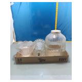 Vintage Glass Light Shades Lot - 3 Pieces