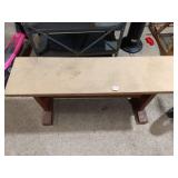 Stone Top Wood Bench