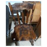 Vintage Wood Spindle-Back Chair