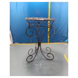 Wrought Iron Plant Stand w/ Lattice Top