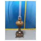 Vintage Oil Lamp w/ Glass Chimney