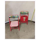 Disney Cars Kids Folding Chair - Red Metal