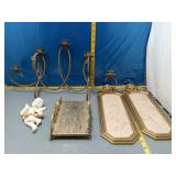 Vintage Gold Decor Lot - 5 Pieces