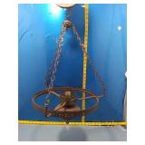 Vintage Hanging Oil Lamp Frame w/ Chains