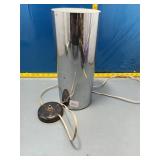 Vintage Chrome Cylinder Table Lamp w/ Foot Switch