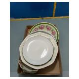 Vintage Floral Ceramic Plates & Serving Dishes