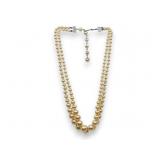 Vintage Double Strand Simulated Pearl Necklace