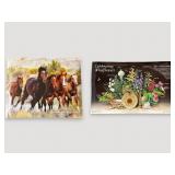 (2) Posters - Celebrating Wild Flowers & Horses