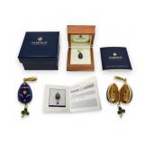 Faberge 18K Blue Enamel Egg Pendant #187/500