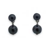 Vintage Simulated Tahitian Pearl Drop Earrings