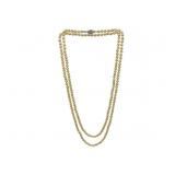 Vintage Simulated Pearl Necklace Sterling Clasp