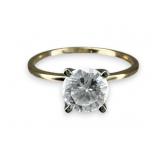10k CT Yellow Gold Simulated Diamond Ring