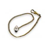 Antique Pocket Watch Chain w/ REO Motor Co. Pin