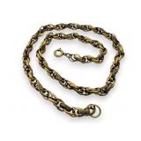 Engraved Double Link Pocket Watch Chain Necklace
