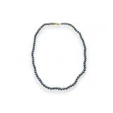 Vintage PJS 14K Black Pearl Necklace