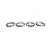 (4) Costume Eternity Band Stacking Rings