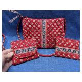 3pcs Vera Bradley bags-wallet (Americana Red)