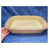 Pampered Chef Stoneware Rectangular Baker 9x13 tan