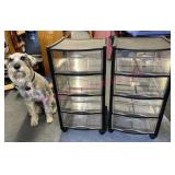 (2) Rubbermaid 4-dr storage bins (29in tall)