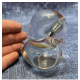 Vtg FM Konstglas Ronneby Sweden art glass duck