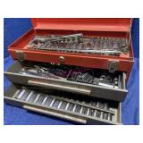 Vtg Kennedy tool box & Craftsman sockets