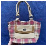 Longaberger purse (red / tan checkered)