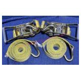 (2) Heavy duty 2in ratchet straps (used)