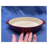 Pampered Chef Stoneware Small Oval Baker (red)