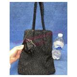1940s Koret sequin evening bag w/attach coin purse