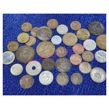 Lot of 30+ Foreign coins (antique - vintage)