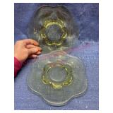 (2) Duncan Miller yellow 8in plates