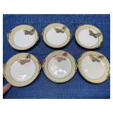 (6) Hand painted butterfly butter pads