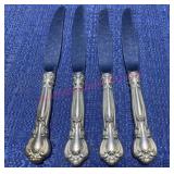 (4) Gorham Sterling Handle Dinner Knives