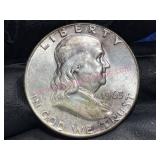 1963 Franklin Half Dollar (90% silver) toning